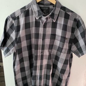 Black and Grey Short Sleeve Shirt